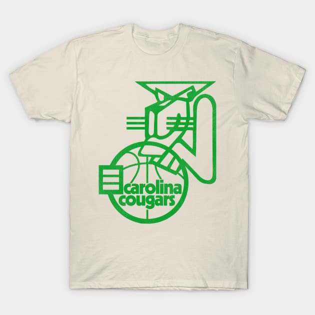 Defunct Carolina Cougars Basketball Team T-Shirt by Defunctland